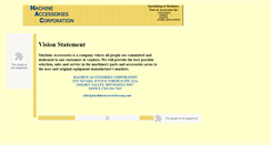Desktop Screenshot of machineaccessoriescorp.com